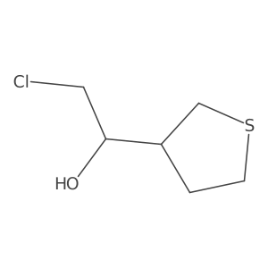 2-Chloro-1-(thiolan-3-yl)ethan-1-ol结构式