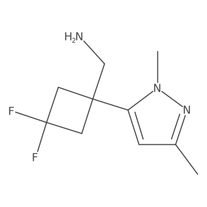[1-(1,3-dimethyl-1H-pyrazol-5-yl)-3,3-difluorocyclobutyl]methanamine Structure