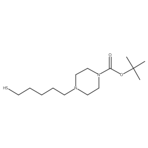 Tert-butyl 4-(5-sulfanylpentyl)piperazine-1-carboxylate结构式