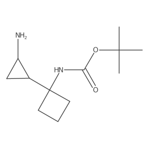tert-butyl N-[1-(2-aminocyclopropyl)cyclobutyl]carbamate Structure