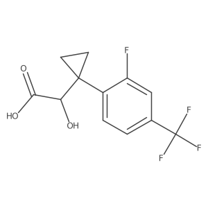 2-{1-[2-Fluoro-4-(trifluoromethyl)phenyl]cyclopropyl}-2-hydroxyacetic acid Structure
