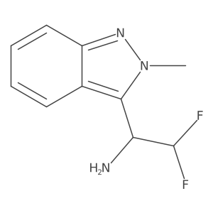 2,2-difluoro-1-(2-methyl-2H-indazol-3-yl)ethan-1-amine结构式