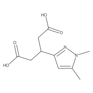3-(1,5-dimethyl-1H-pyrazol-3-yl)pentanedioic acid结构式