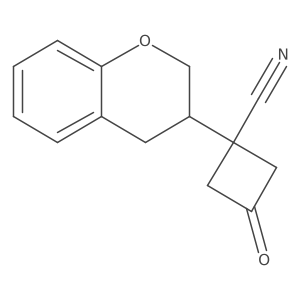 1-(3,4-dihydro-2H-1-benzopyran-3-yl)-3-oxocyclobutane-1-carbonitrile结构式