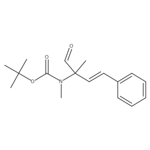 tert-butyl N-methyl-N-(2-methyl-1-oxo-4-phenylbut-3-en-2-yl)carbamate结构式