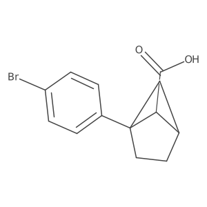(1R,4R,5R)-1-(4-Bromophenyl)bicyclo[2.1.1]hexane-5-carboxylic acid结构式