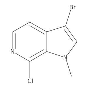 3-bromo-7-chloro-1-methyl-1H-pyrrolo[2,3-c]pyridine结构式