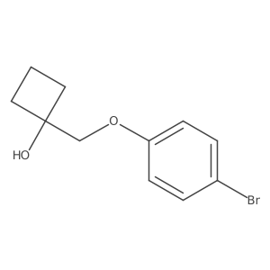 1-[(4-Bromophenoxy)methyl]cyclobutan-1-ol结构式
