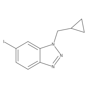 1-(cyclopropylmethyl)-6-iodo-1H-1,2,3-benzotriazole结构式
