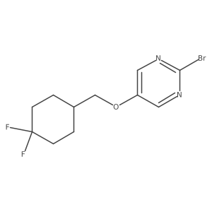 2-Bromo-5-((4,4-difluorocyclohexyl)methoxy)pyrimidine结构式