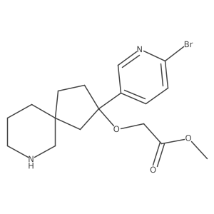 Methyl 2-{[2-(6-bromopyridin-3-yl)-7-azaspiro[4.5]decan-2-yl]oxy}acetate结构式
