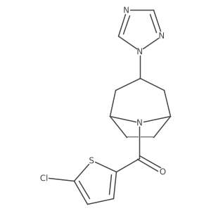 ((1R,5S)-3-(1H-1,2,4-triazol-1-yl)-8-azabicyclo[3.2.1]octan-8-yl)(5-chlorothiophen-2-yl)methanone Structure