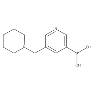B-[5-(1-piperidinylmethyl)-3-pyridinyl]Boronic acid Structure
