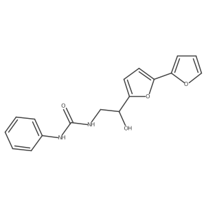 3-(2-{[2,2'-Bifuran]-5-yl}-2-hydroxyethyl)-1-phenylurea Structure