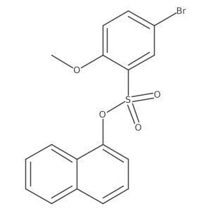 Naphthalen-1-yl 5-bromo-2-methoxybenzene-1-sulfonate结构式