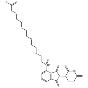 2-[2-[2-[2-[2-[2-(2,6-Dioxo-3-piperidyl)-1,3-dioxo-isoindolin-4-yl]sulfonylethoxy]ethoxy]ethoxy]ethoxy]acetic acid结构式