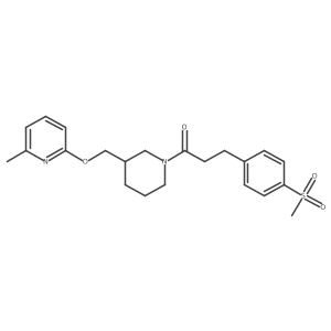 3-(4-Methanesulfonylphenyl)-1-(3-{[(6-methylpyridin-2-yl)oxy]methyl}piperidin-1-yl)propan-1-one结构式
