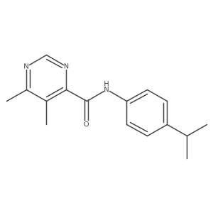 5,6-dimethyl-N-[4-(propan-2-yl)phenyl]pyrimidine-4-carboxamide Structure