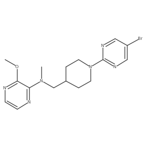 N-{[1-(5-bromopyrimidin-2-yl)piperidin-4-yl]methyl}-3-methoxy-N-methylpyrazin-2-amine结构式