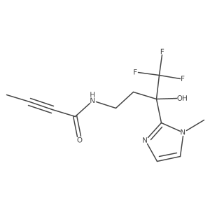 N-[4,4,4-Trifluoro-3-hydroxy-3-(1-methylimidazol-2-yl)butyl]but-2-ynamide结构式