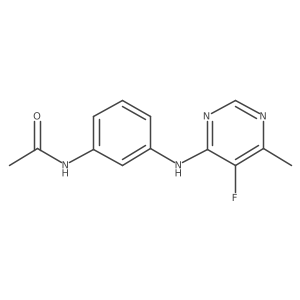 N-{3-[(5-fluoro-6-methylpyrimidin-4-yl)amino]phenyl}acetamide结构式