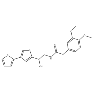 2-(3,4-dimethoxyphenyl)-N-{2-[4-(furan-2-yl)thiophen-2-yl]-2-hydroxyethyl}acetamide结构式