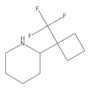 2-[1-(Trifluoromethyl)cyclobutyl]piperidine结构式