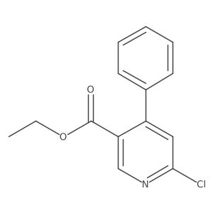 Ethyl 6-chloro-4-phenylpyridine-3-carboxylate结构式