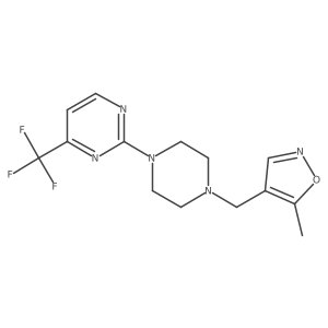 2-{4-[(5-Methyl-1,2-oxazol-4-yl)methyl]piperazin-1-yl}-4-(trifluoromethyl)pyrimidine Structure