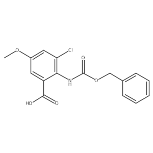 2-{[(Benzyloxy)carbonyl]amino}-3-chloro-5-methoxybenzoic acid结构式