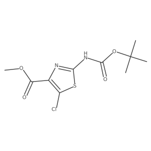 Methyl 2-((tert-butoxycarbonyl)amino)-5-chlorothiazole-4-carboxylate结构式