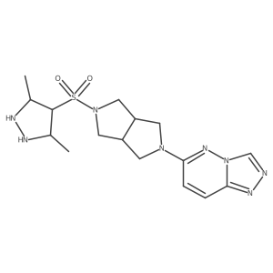 6-[5-(3,5-Dimethylpyrazolidin-4-yl)sulfonyl-1,3,3a,4,6,6a-hexahydropyrrolo[3,4-c]pyrrol-2-yl]-[1,2,4]triazolo[4,3-b]pyridazine结构式