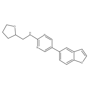 5-(1-benzofuran-5-yl)-N-[(oxolan-2-yl)methyl]pyrimidin-2-amine Structure