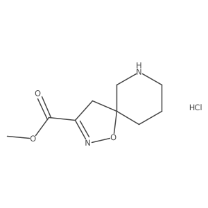 Methyl 1-oxa-2,7-diazaspiro[4.5]dec-2-ene-3-carboxylate hydrochloride Structure