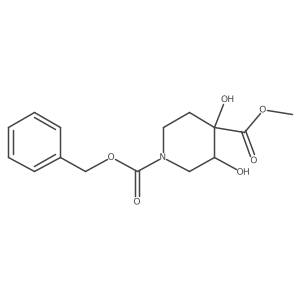 rac-1-benzyl 4-methyl (3R,4S)-3,4-dihydroxypiperidine-1,4-dicarboxylate Structure