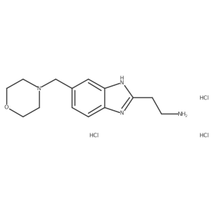 2-{6-[(morpholin-4-yl)methyl]-1H-1,3-benzodiazol-2-yl}ethan-1-amine trihydrochloride Structure