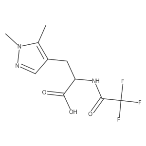 3-(1,5-dimethyl-1H-pyrazol-4-yl)-2-(2,2,2-trifluoroacetamido)propanoic acid结构式