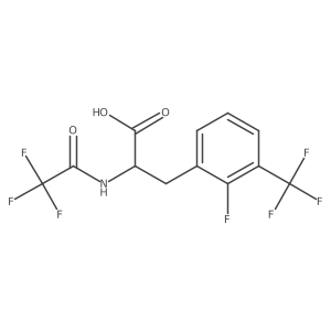 3-[2-Fluoro-3-(trifluoromethyl)phenyl]-2-(2,2,2-trifluoroacetamido)propanoic acid Structure