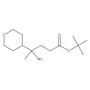 tert-Butyl 4-amino-4-(tetrahydro-2H-pyran-4-yl)pentanoate Structure