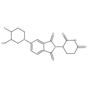 rac-5-[(3R,4R)-3-amino-4-fluoropiperidin-1-yl]-2-(2,6-dioxopiperidin-3-yl)-2,3-dihydro-1H-isoindole-1,3-dione结构式