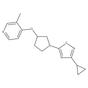 4-{[1-(3-Cyclopropyl-1,2,4-thiadiazol-5-yl)pyrrolidin-3-yl]oxy}-3-methylpyridine结构式