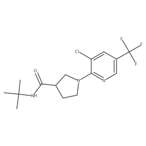 N-tert-butyl-1-[3-chloro-5-(trifluoromethyl)pyridin-2-yl]pyrrolidine-3-carboxamide Structure