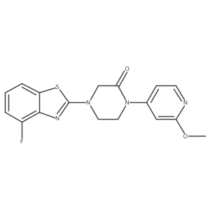 4-(4-Fluoro-1,3-benzothiazol-2-yl)-1-(2-methoxypyridin-4-yl)piperazin-2-one结构式
