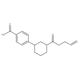 4-{1-[(Prop-2-en-1-yloxy)carbonyl]piperidin-3-yl}benzoic acid Structure