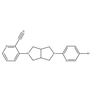 3-[5-(5-Bromopyridin-2-yl)-octahydropyrrolo[3,4-c]pyrrol-2-yl]pyridine-2-carbonitrile Structure