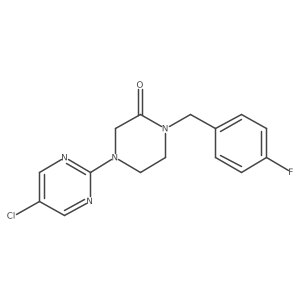 4-(5-Chloropyrimidin-2-yl)-1-[(4-fluorophenyl)methyl]piperazin-2-one结构式