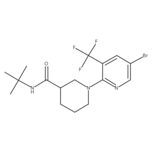1-[5-bromo-3-(trifluoromethyl)pyridin-2-yl]-N-tert-butylpiperidine-3-carboxamide Structure