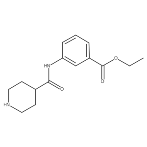 Ethyl 3-[(4-piperidinylcarbonyl)amino]benzoate结构式