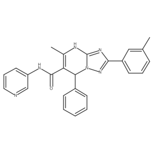 5-methyl-7-phenyl-N-(pyridin-3-yl)-2-(m-tolyl)-4,7-dihydro-[1,2,4]triazolo[1,5-a]pyrimidine-6-carboxamide结构式