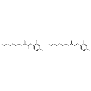 Propanoic acid, 2-(2,4-dichlorophenoxy)-, 2-butoxyethyl ester mixt. with 2-butoxyethyl (2,4-dichlorophenoxy)acetate Structure